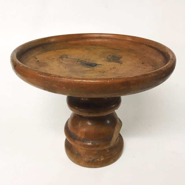 BOWL, Fruit Bowl on Raised Wooden Pedestal
